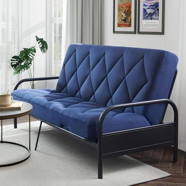 Full Size Pillow Top Futon Mattress Replacement – Gel Memory Foam, Removable Cover