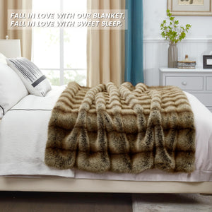 Faux Fur Throw Blanket – Animal Skin Style