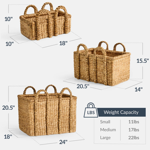 3-Piece Woven Storage Basket Set
