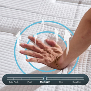Euro Top Hybrid Mattress – Medium Plush, Memory Foam, 14 Inch
