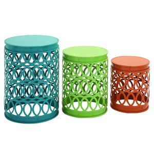Metal Nesting Accent Tables Set of 3