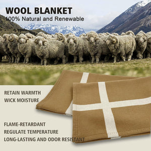 Wool Cashmere Throw Blanket — Camel, 75"x55"
