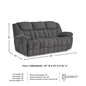 Reclining Sofa & Loveseat Set – Grey Performance Fabric