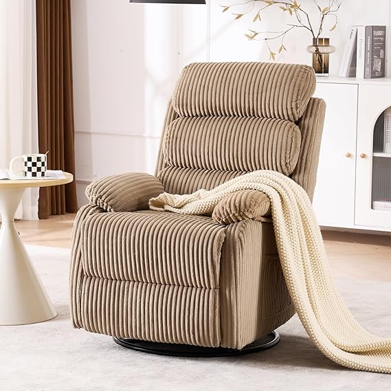 360° Rocking Recliner Chair with Footrest