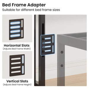 Queen Headboard with LED Light & Charging Station
