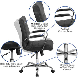 6-Piece Oval Conference Table Set with Executive Chairs