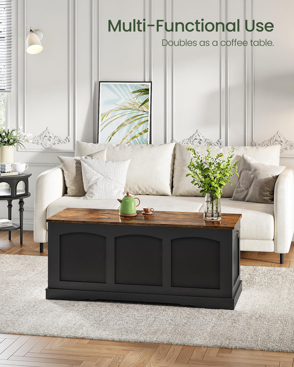 Storage Chest Bench with Lift Lid and Safety Hinge