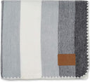Alpaca Wool Throw Blanket 85" x 65" — Striped, Hypoallergenic