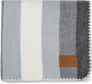 Alpaca Wool Throw Blanket 85" x 65" — Striped, Hypoallergenic