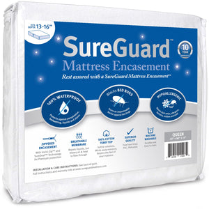 Waterproof Zippered Mattress Encasement – Six-Sided Bed Bug Proof Cover