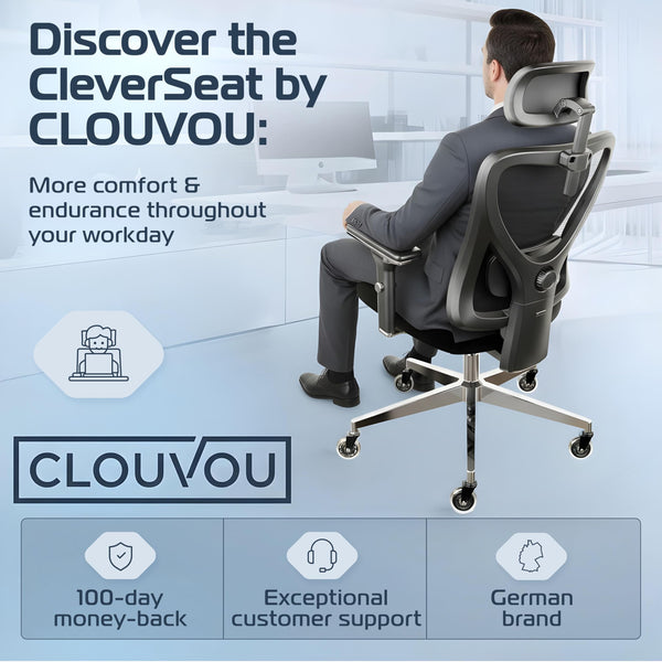 Ergonomic Office Chair with Mesh Back & 3D Headrest