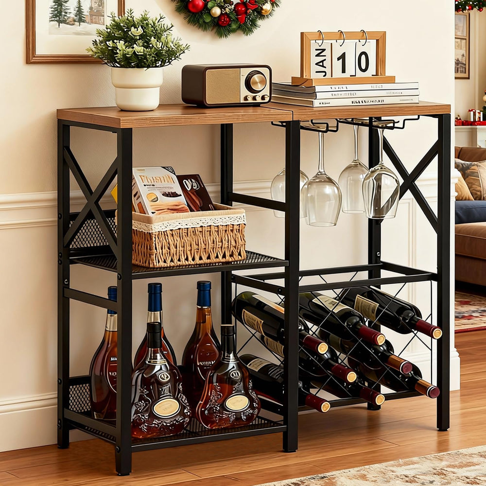Wine Bar Cabinet with Glass Holder