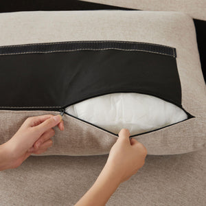 U-Shaped Sectional Sofa with Storage Ottoman