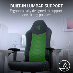 Ergonomic Gaming Chair with Lumbar Support & Fabric Finish