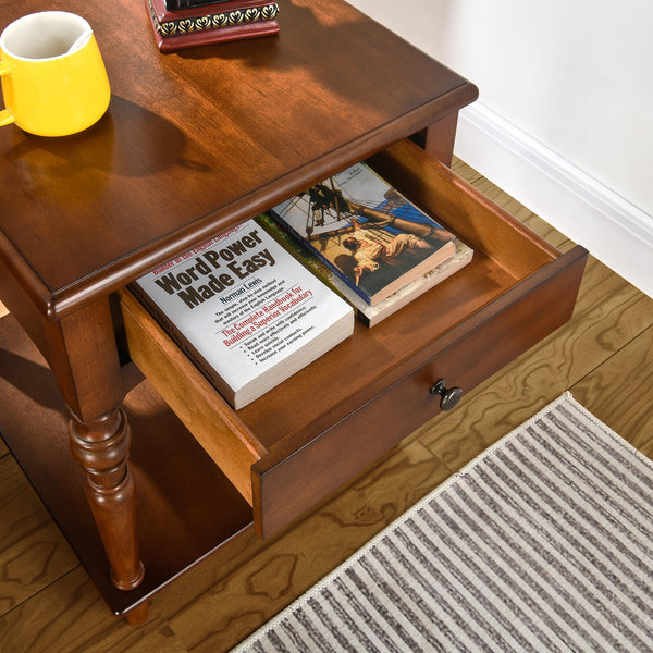 Living Room Coffee Table and End Table Set with Storage Drawers
