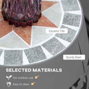 Mosaic Round Outdoor Side Table
