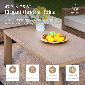 Outdoor Wicker Patio Conversation Set with Swivel Chairs