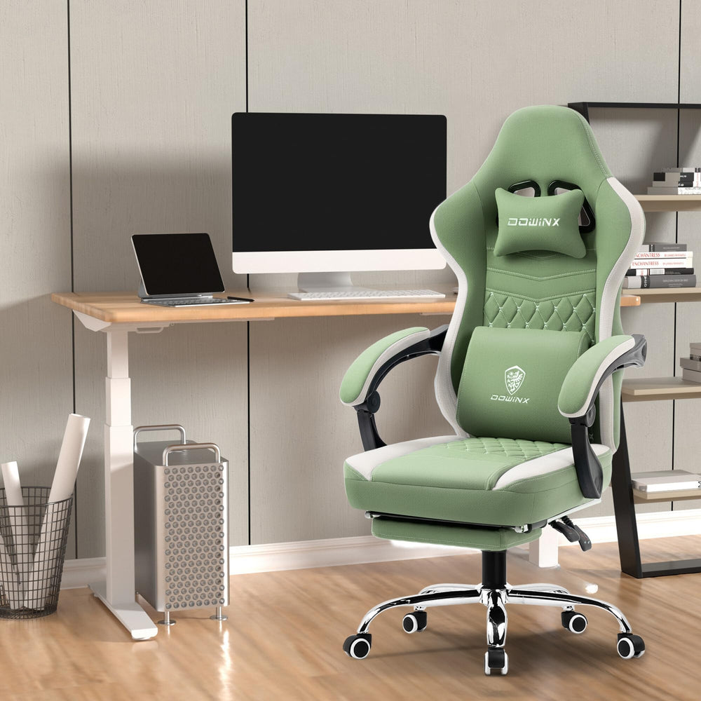 Ergonomic Gaming Chair with Pocket Spring Cushion & Footrest