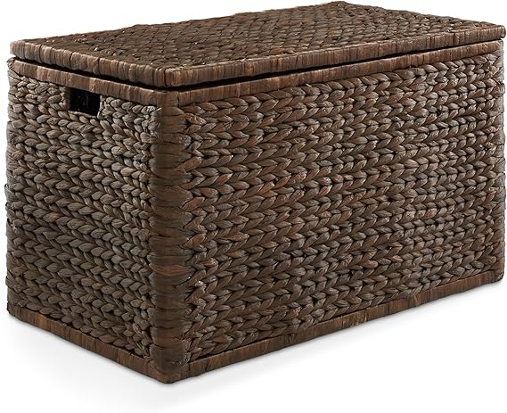 30" Water Hyacinth Storage Chest with Lid