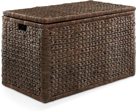 Water Hyacinth Storage Chest with Lid & Handles