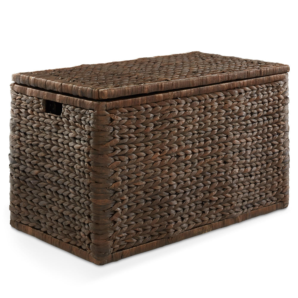 Water Hyacinth Storage Chest with Lid, Handles & Safety Hinge