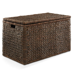 Water Hyacinth Storage Chest with Lid, Handles & Safety Hinge