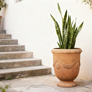 16.5 Inch Magnesium Oxide Urn Planter with Drainage Hole