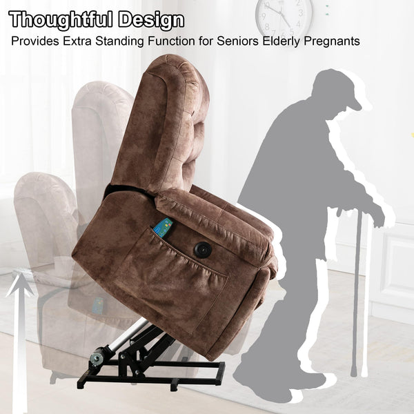 Power Lift Recliner Chair with Massage & Heating