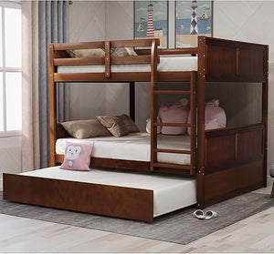 Full Over Full Bunk Bed with Trundle & Ladder