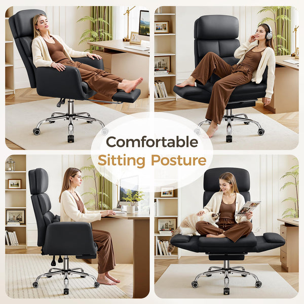 Big and Tall Ergonomic Reclining Office Chair 500LBS