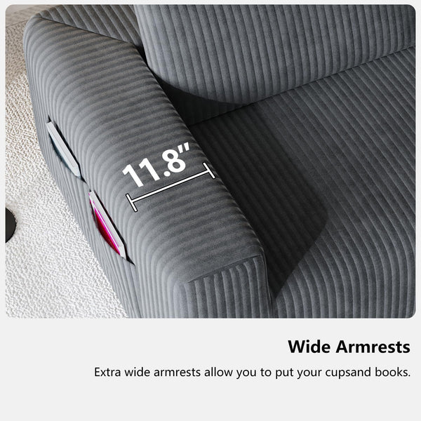 Modular L-Shaped Sectional Sofa with Chaise
