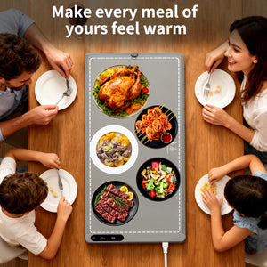 Extra Large Electric Food Warming Mat with 6 Temperature Settings
