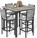 5-Piece Counter Height Dining Table Set with 4 Bar Stools