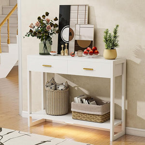 Console Table with Motion Sensor Light & Storage Drawers