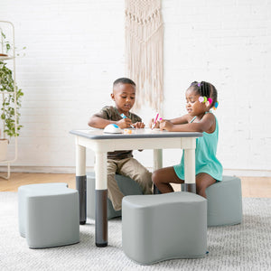 Toddler Modular Foam Stool Set – Flexible Seating, 2-Pack