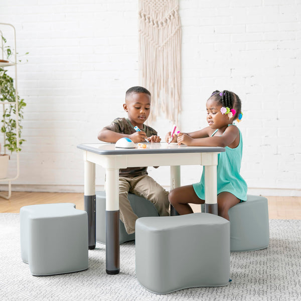 Toddler Modular Foam Stool Set – Flexible Seating, 2-Pack