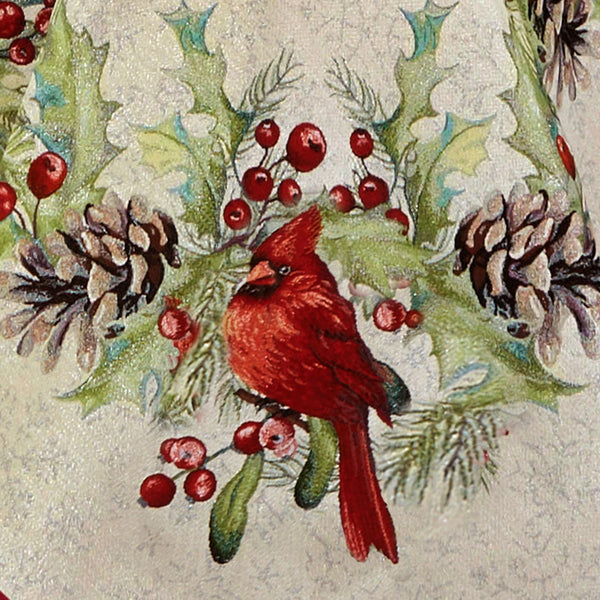 Holiday Bedspread Set with Snowflakes & Cardinals