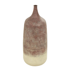 Large Round Iron Decorative Vase – Copper Ombre Farmhouse Centerpiece