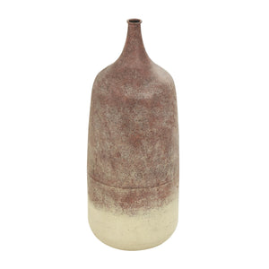 Large Round Iron Decorative Vase – Copper Ombre Farmhouse Centerpiece