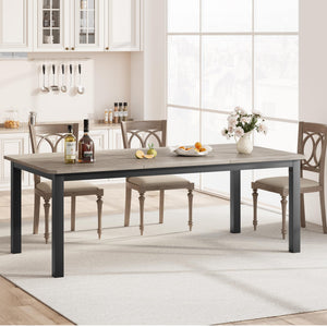Industrial Dining Table 6-8 Person, 78" Rectangular Kitchen Table