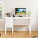Writing Desk with 2 Drawers, 43.3" Home Office & Bedroom Desk