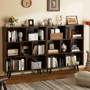 3-Tier Open Bookcase with Metal Legs
