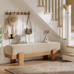 55-Inch Upholstered Entryway Bench