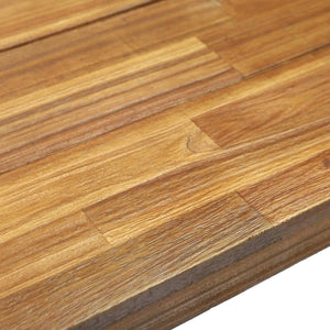 Outdoor Acacia Wood and Rustic Metal Bench