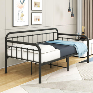 Twin Metal Daybed Frame with Sofa Bed Conversion