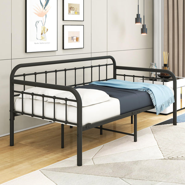 Twin Metal Daybed Frame with Sofa Bed Conversion
