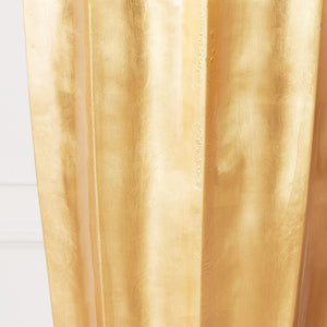 Fluted Floor Vase with Metallic Finish — Fiberglass, 48.75" Tall