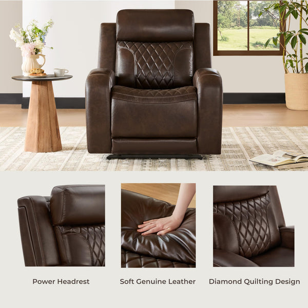 Power Recliner Chair with Adjustable Headrest & USB Ports