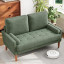 2-Seat Loveseat Sofa with Solid Wood Legs