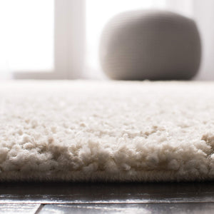 Ivory Beige Southwestern Shag Area Rug 5x8